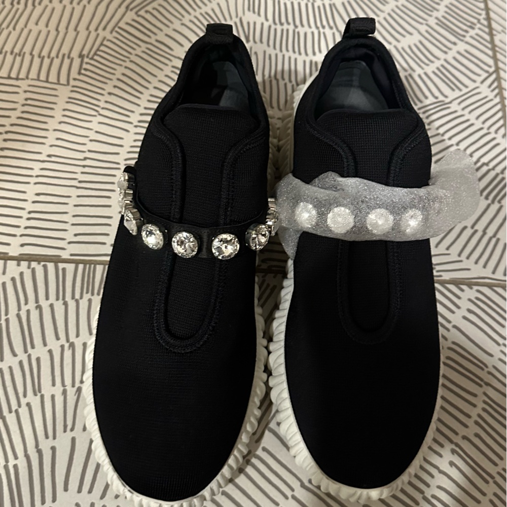 Miu miu sneakers with rhinestones